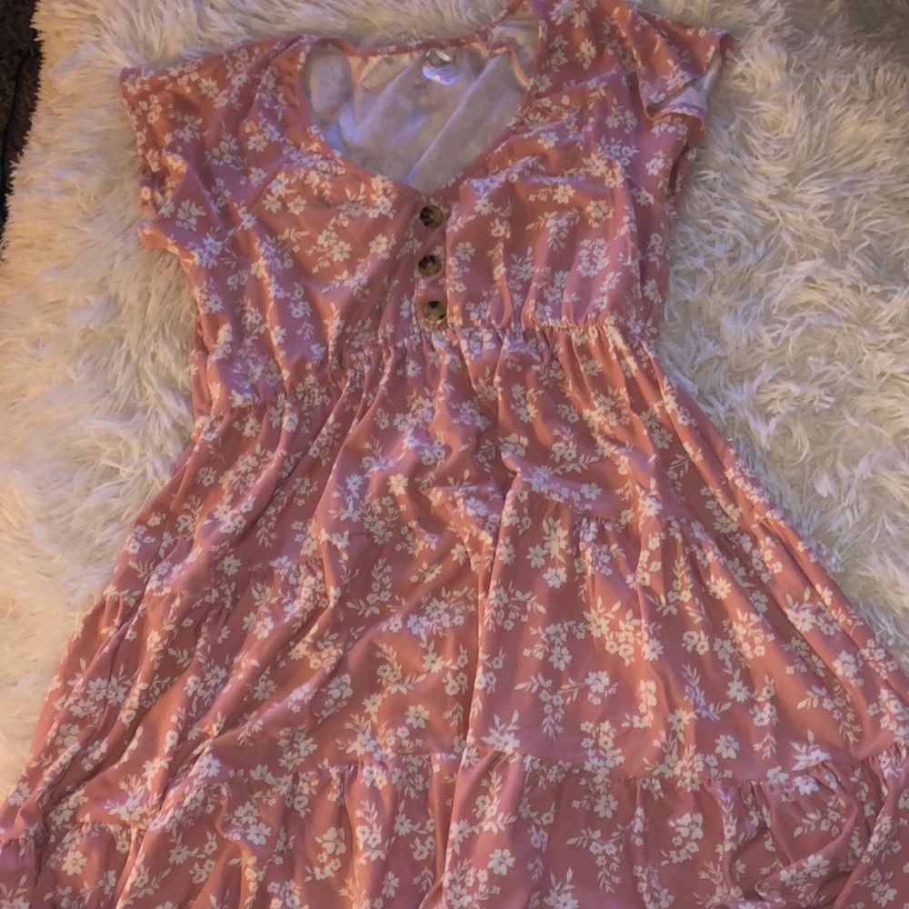 Pink flowery dress never worn